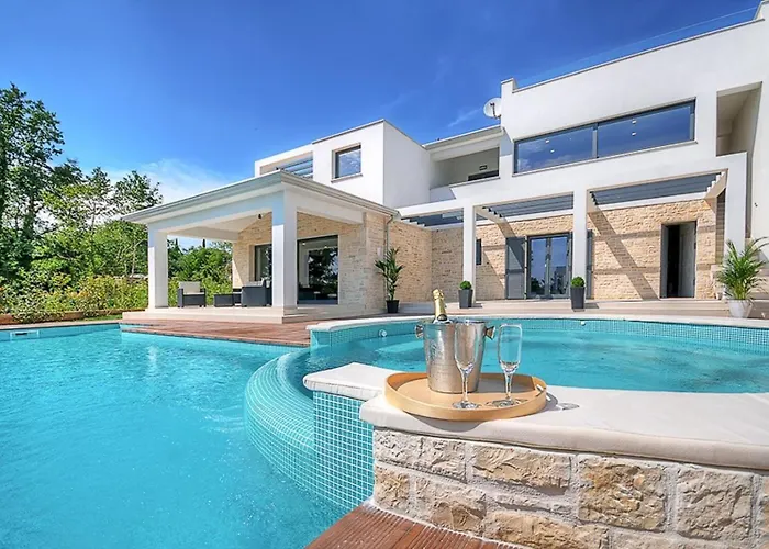 Onyx For 12 People Near Porec With 65 Private Pool And Jacuzzi Villa Visnjan